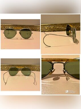 Vintage WWII-Era AN6531 Aviator Sunglasses – 1940s Military Pilot glass lenses
